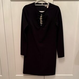 Michael Kors Black Dress with Gold Accents Size Small